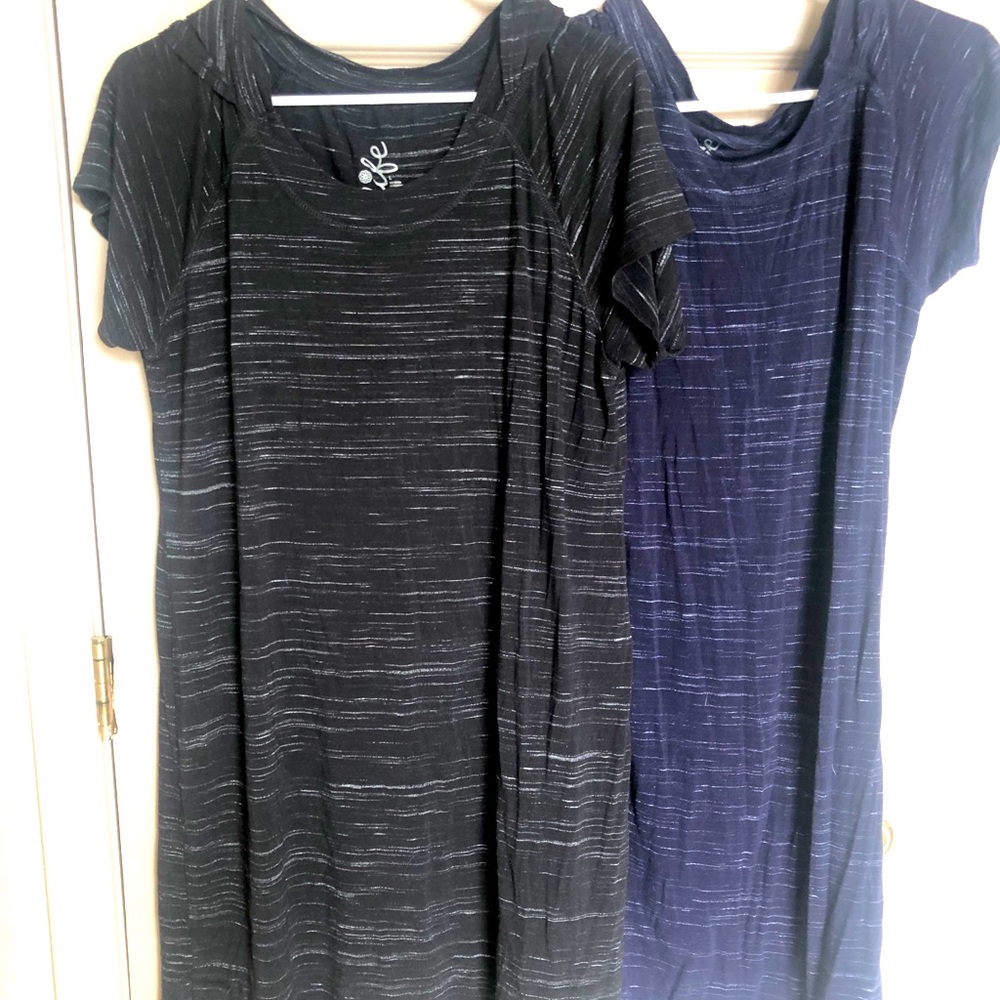 2 size Large Stretch Hooded night gowns,